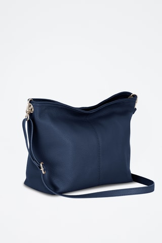 Sac bandoulière en cuir Trapani - Bleu