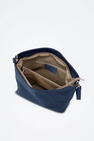 Sac bandoulière en cuir Trapani - Bleu