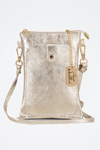 Sac bandoulière en cuir Erica - Argenté