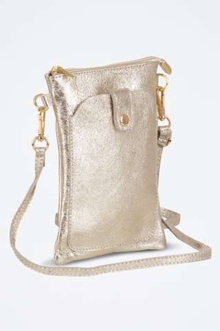 Sac bandoulière en cuir Erica - Argenté