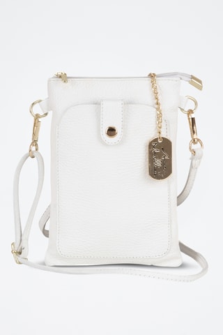 Sac bandoulière en cuir Erica - Blanc