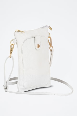 Sac bandoulière en cuir Erica - Blanc
