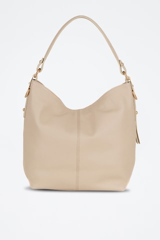 Sac porté épaule en cuir Carrara - Anna Morellini - Beige