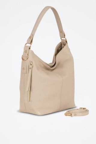 Sac porté épaule en cuir Carrara - Anna Morellini - Beige