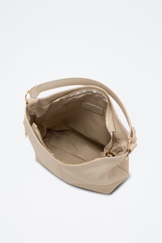 Sac porté épaule en cuir Carrara - Anna Morellini - Beige