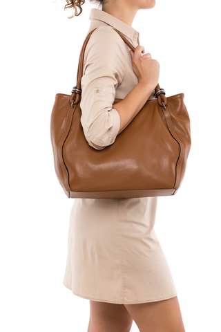 Sac porté épaule en cuir Merula - Marron