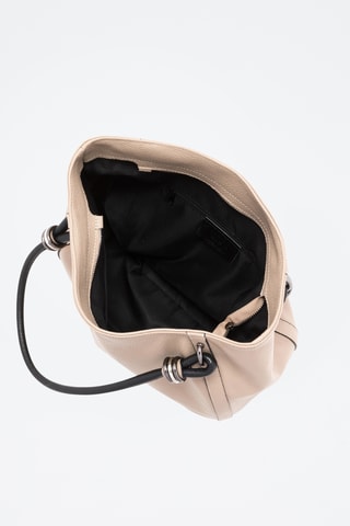 Borsa a spalla in pelle Merula - Taupe e nero