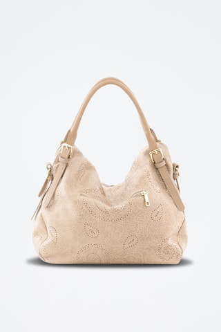 Sac porté épaule en cuir Cortona - Taupe