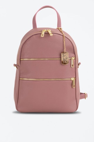 Sac à dos en cuir Zeolla - Rose