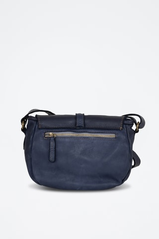 Sac bandoulière en cuir Luigia - Bleu marine
