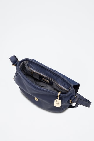 Sac bandoulière en cuir Luigia - Bleu marine