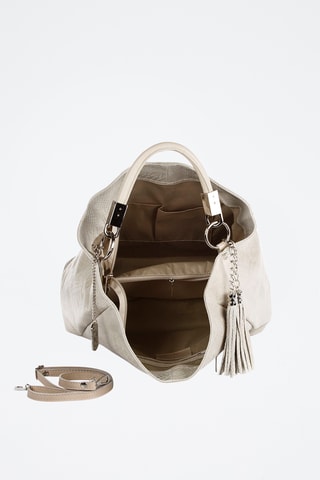 Sac porté épaule en cuir Rosallia - Beige