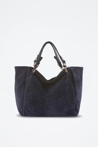 Cabas en cuir Gimignano - Bleu foncé