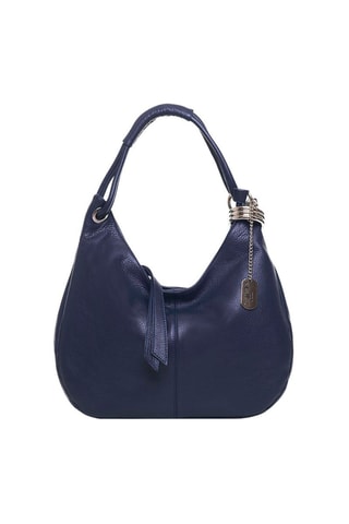 Sac porté épaule en cuir Alba - Bleu