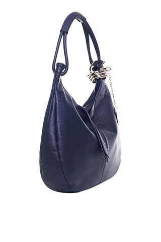 Sac porté épaule en cuir Alba - Bleu