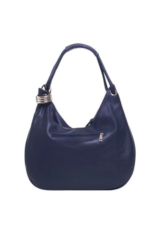 Sac porté épaule en cuir Alba - Bleu