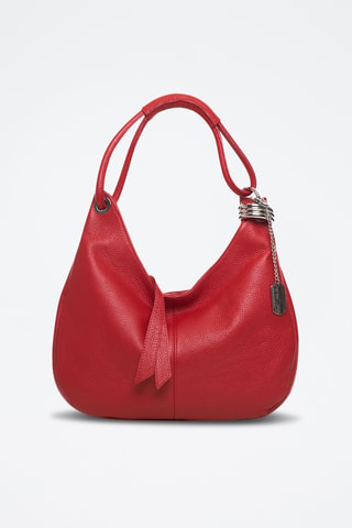 Sac porté épaule en cuir Alba - Rouge