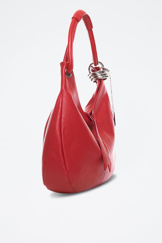 Sac porté épaule en cuir Alba - Rouge