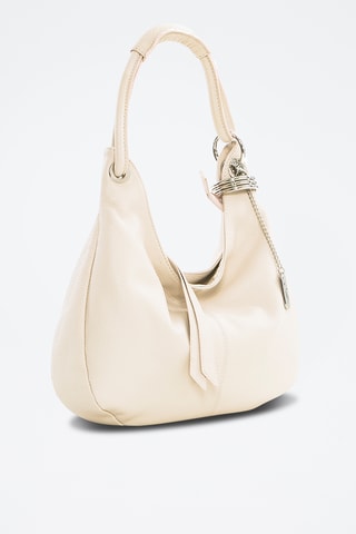 Sac porté épaule en cuir Alba - Beige