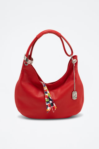 Sac porté épaule en cuir Alba - Rouge