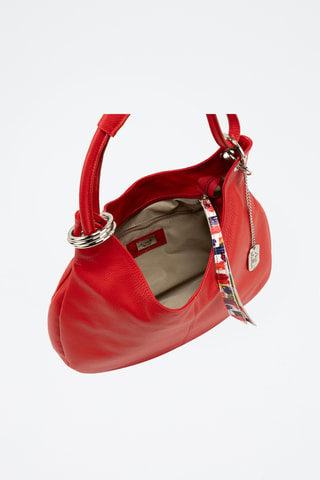 Sac porté épaule en cuir Alba - Rouge