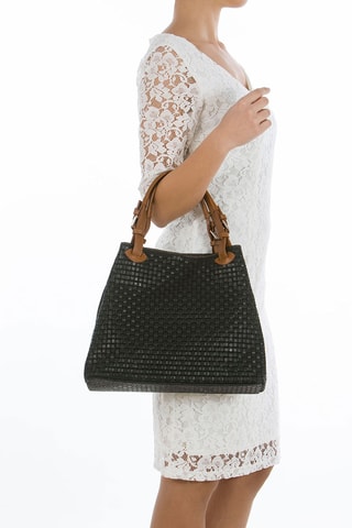 Sac à main en cuir Fosdinovo - Anna Morellini - Noir