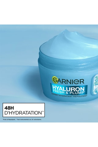 Hydraterende en vullende sorbet crème Hyaluron Fresh & Plump - Gevoelige Huid 85ml - Garnier