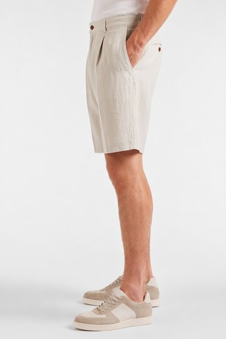 Bermudas em linho - Bege