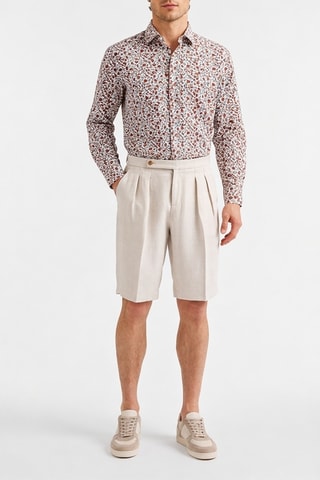 Camisa - Castanho e branco