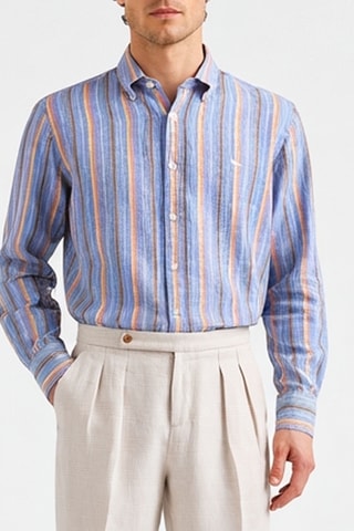 Camisa em linho - Azul