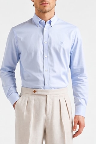 Camisa regular - Azul-claro