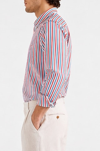 Camisa regular - Às riscas