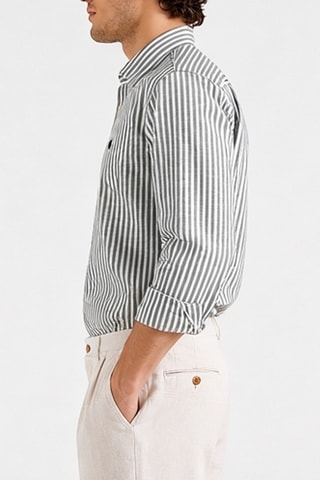 Camisa regular - Cinzento