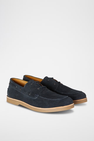 Sapatos de vela em couro - Azul-marinho