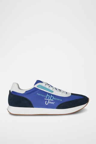 Sapatilhas de running em couro - Azul