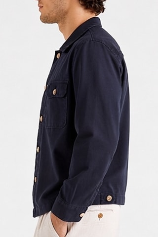 Oversized Linnen Jasje - Marineblauw