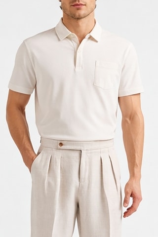 Polo regular - Esbranquiçado
