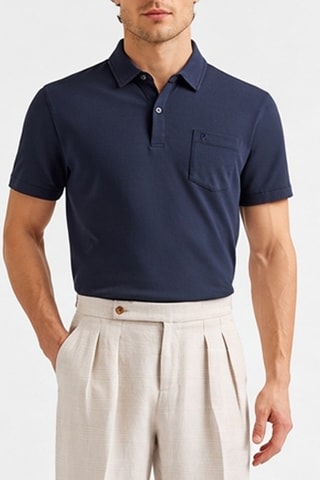 Polo regular - Azul-marinho