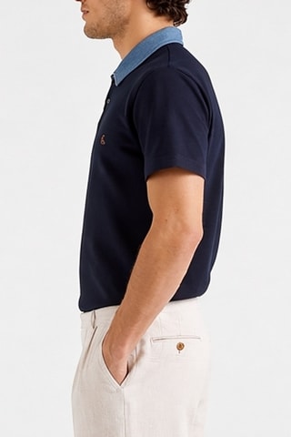 Polo regular - Azul-marinho
