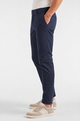 Calças chino slim - Azul-marinho