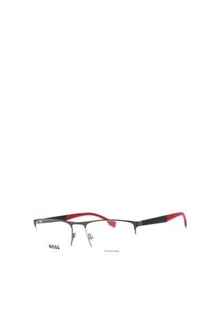 Gafas de vista hombre - Hugo Boss - Gris oscuro y rojo