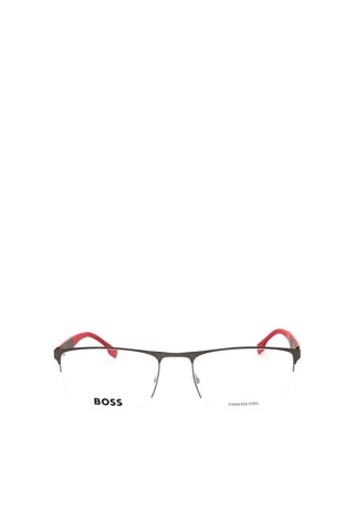 Gafas de vista hombre - Hugo Boss - Gris oscuro y rojo