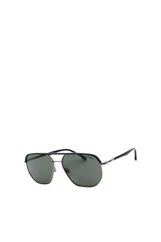 Gafas de sol polarizadas hombre - Categoría 3 - Negro y plateado - Carrera - Gris oscuro