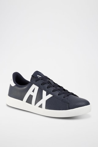 Baskets en cuir - Bleu marine - Armani Exchange