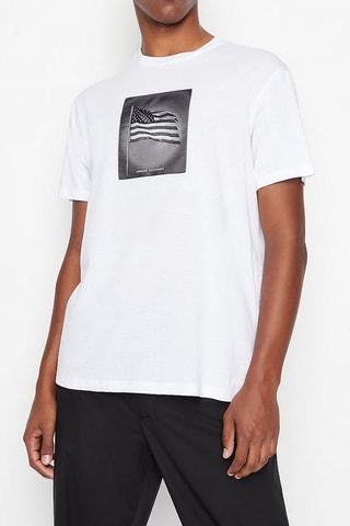 T-shirt - Blanc et gris foncé - Armani Exchange