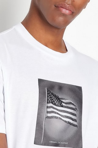 T-shirt - Blanc et gris foncé - Armani Exchange