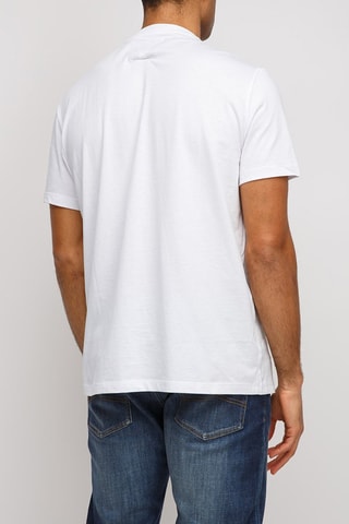 T-shirt - Blanc et bleu cobalt - Armani Exchange