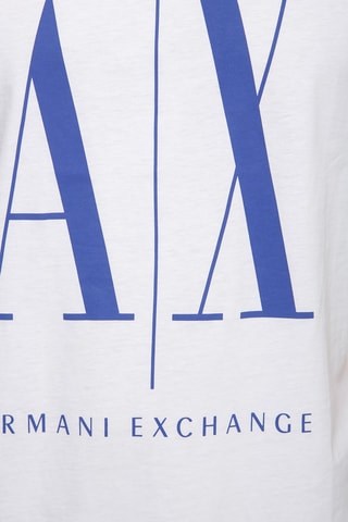 T-shirt - Blanc et bleu cobalt - Armani Exchange