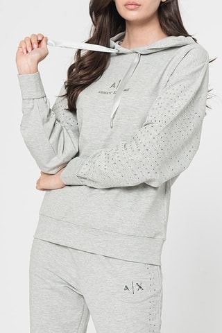 Sweat à capuche - Gris chiné - Armani Exchange