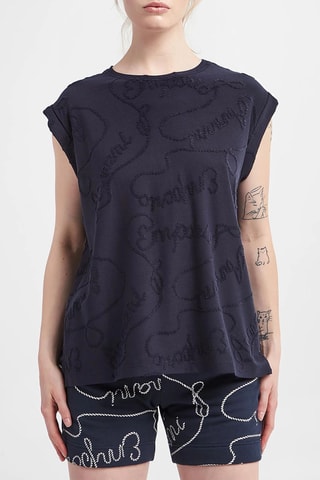 T-shirt de plage - Bleu marine - Emporio Armani